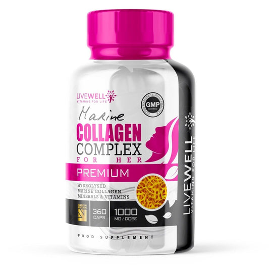 Marine Collagen Complex For Her | Vitamins B2 C & E | Hair Skin Nails tablets