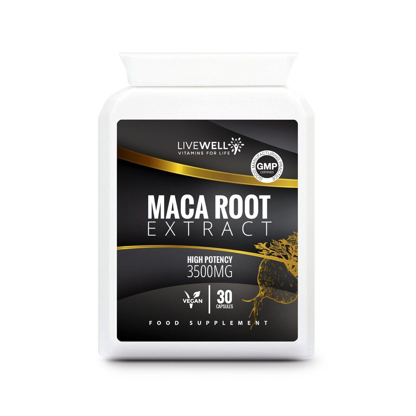 Maca Root 3500mg Vegan Capsules | Fatigue – Stamina – Energy – Natural tablets
