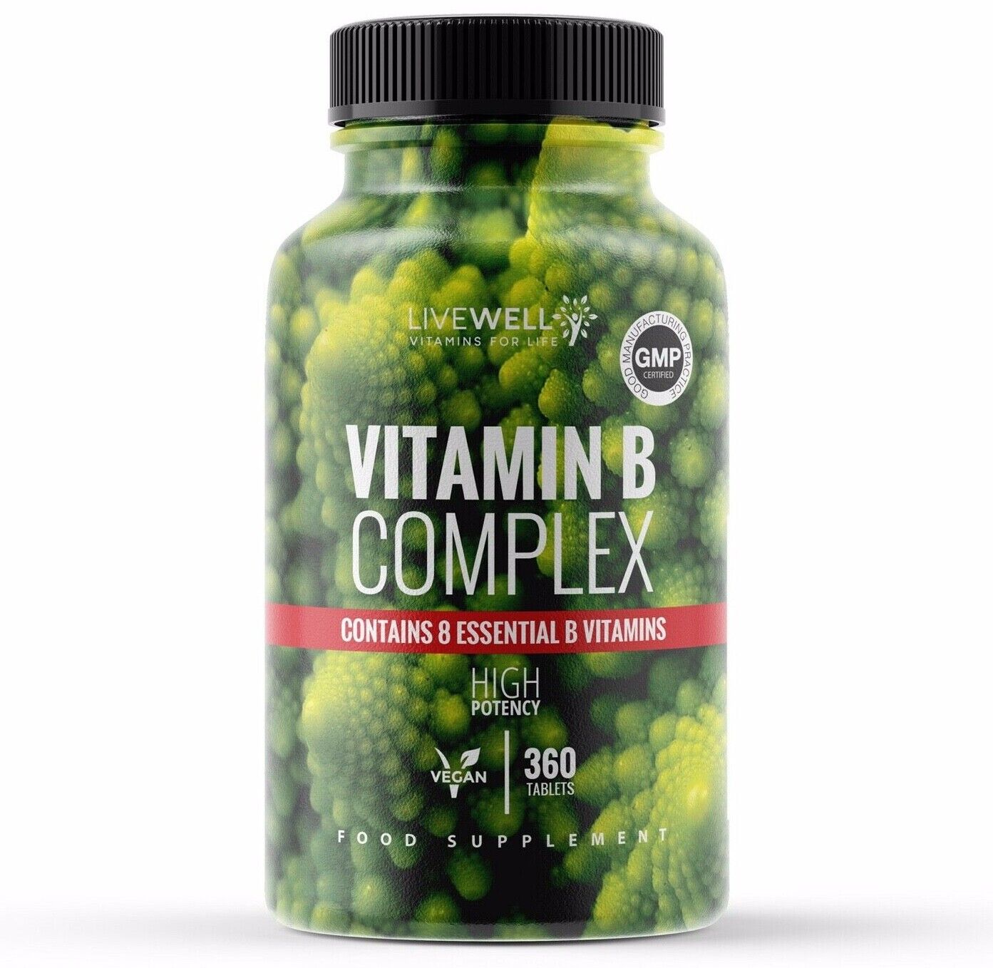 Vitamin B Complex Tablets - Biotin & Folic Acid - Energy, Tiredness, Immunity,
