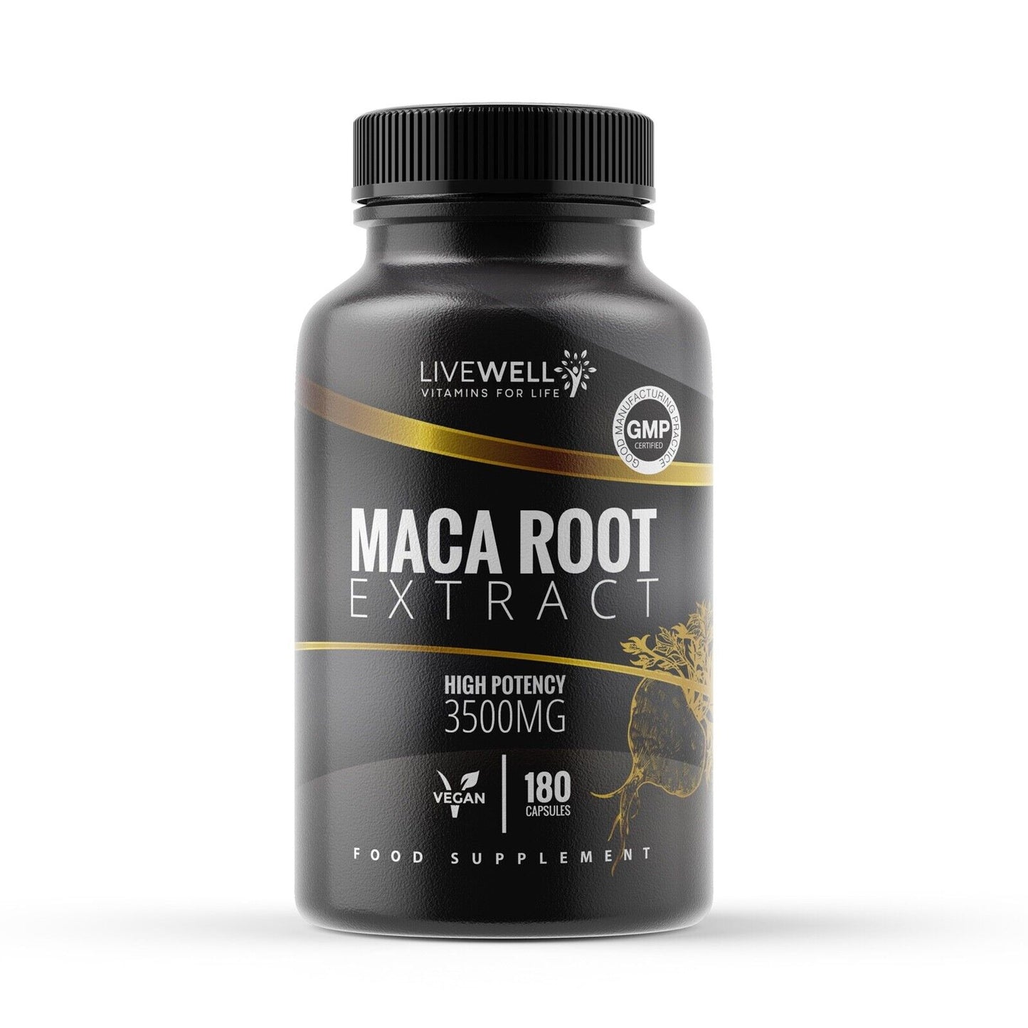 Maca Root 3500mg Vegan Capsules | Fatigue – Stamina – Energy – Natural tablets