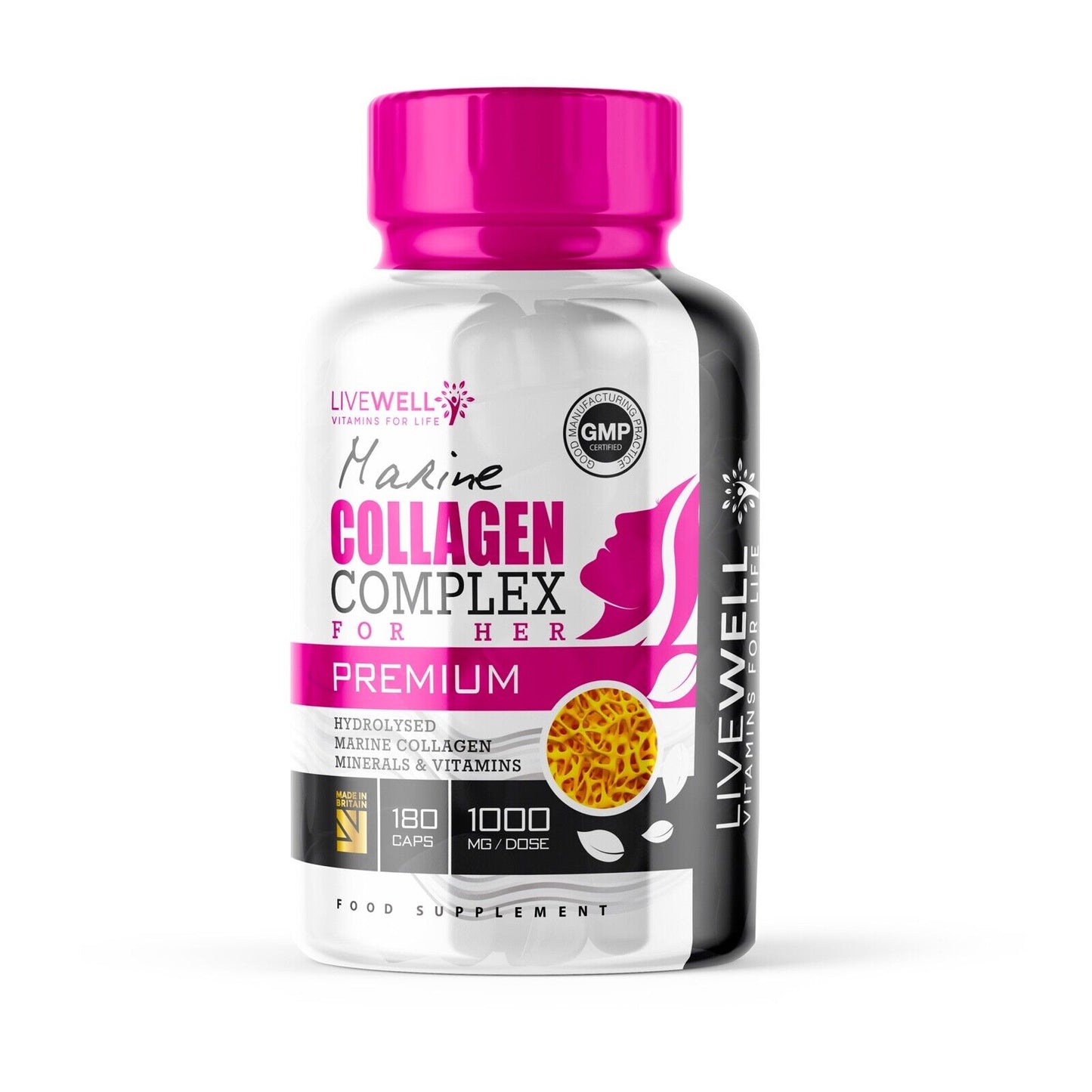 Marine Collagen Complex For Her | Vitamins B2 C & E | Hair Skin Nails tablets