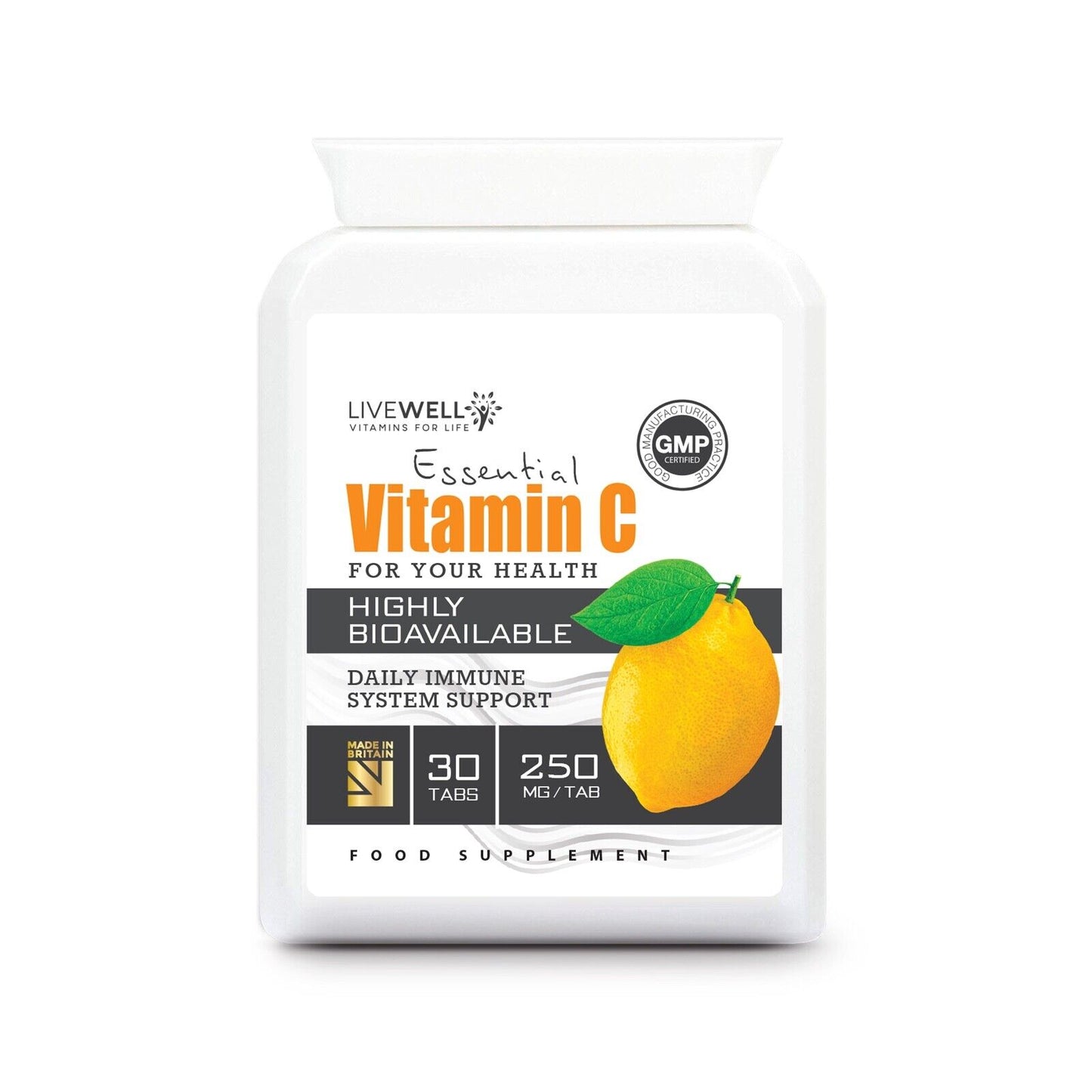 Vitamin C 1000mg Daily | Premium Tablets | Ascorbic Acid | Vegans & Vegetarian