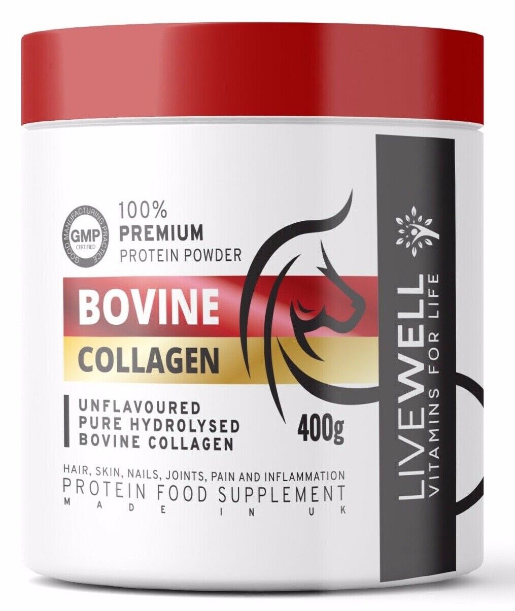 Hydrolysed Collagen Protein Powder 400g - Hair, Nails, Muscles, Inflammation