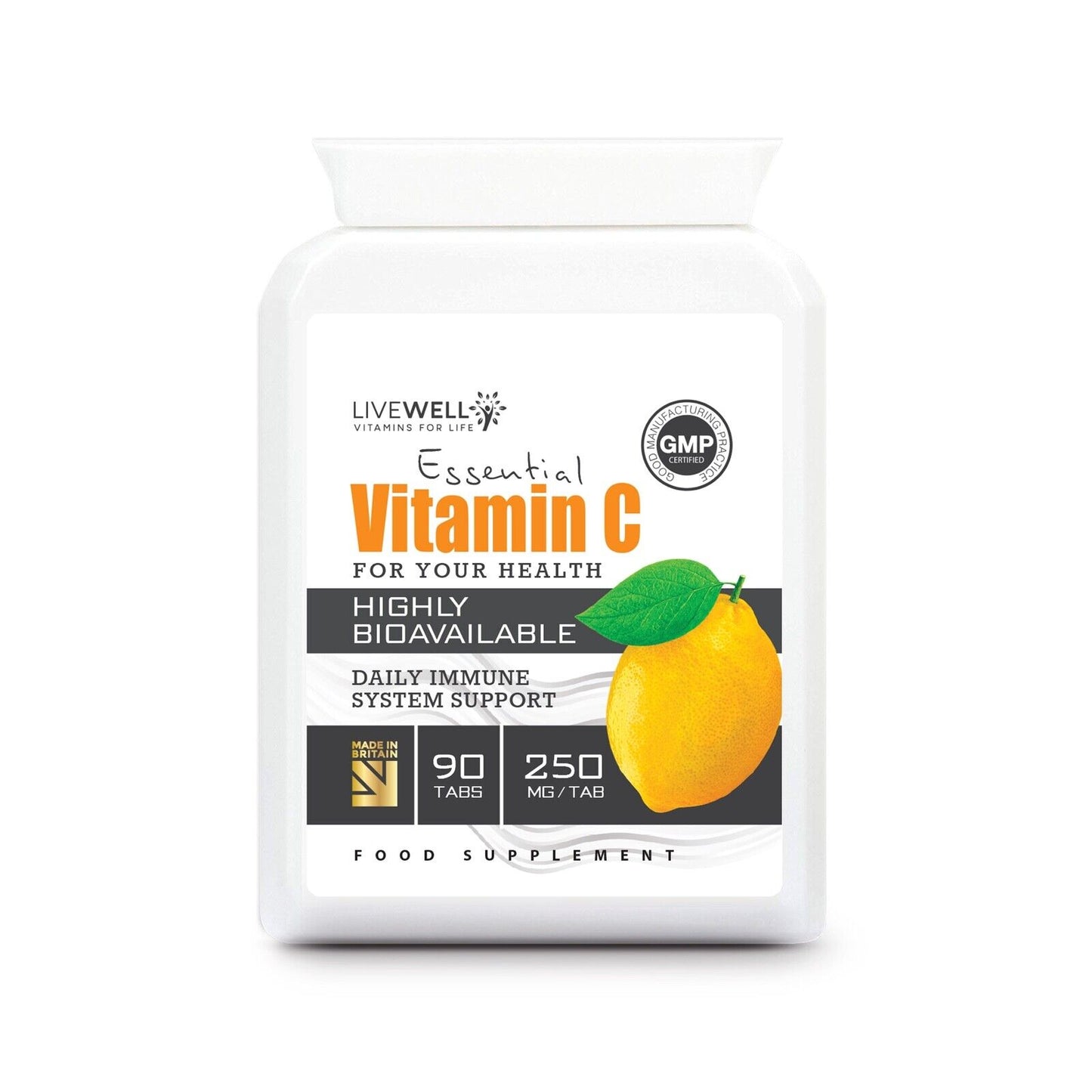 Vitamin C 1000mg Daily | Premium Tablets | Ascorbic Acid | Vegans & Vegetarian