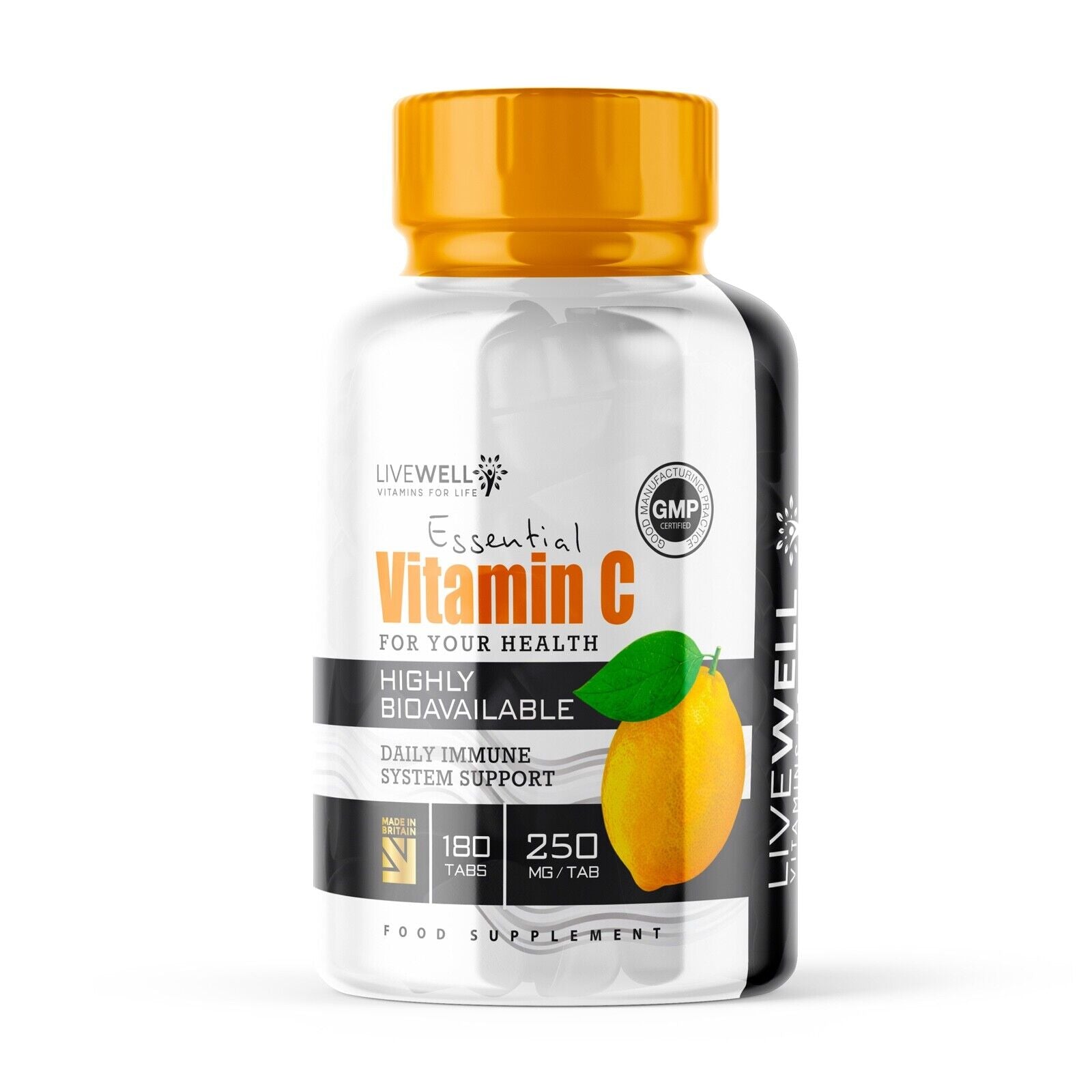 Vitamin C 1000mg Daily | Premium Tablets | Ascorbic Acid | Vegans & Vegetarian  