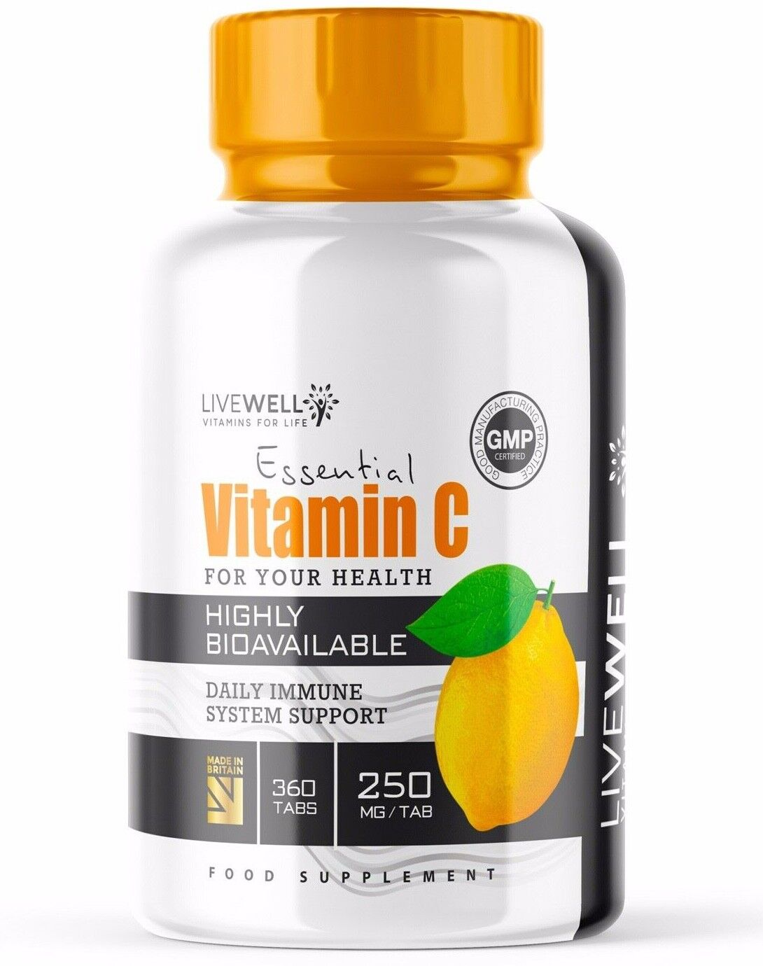 Vitamin C 1000mg Daily | Premium Tablets | Ascorbic Acid | Vegans & Vegetarian
