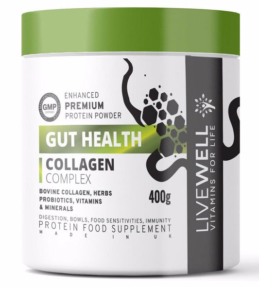 Hydrolysed Bovine Gut Health Collagen Protein Powder – Probiotics, Enzymes, Zinc