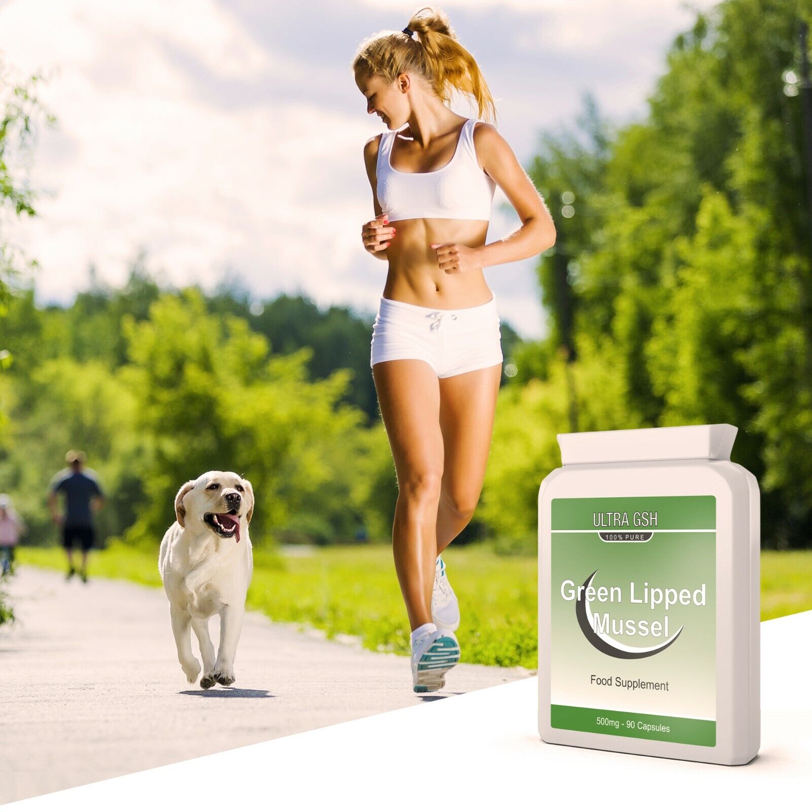 ULTRA - Green Lipped Mussel For Dogs & Humans Joint Health 500MG 90 Capsules