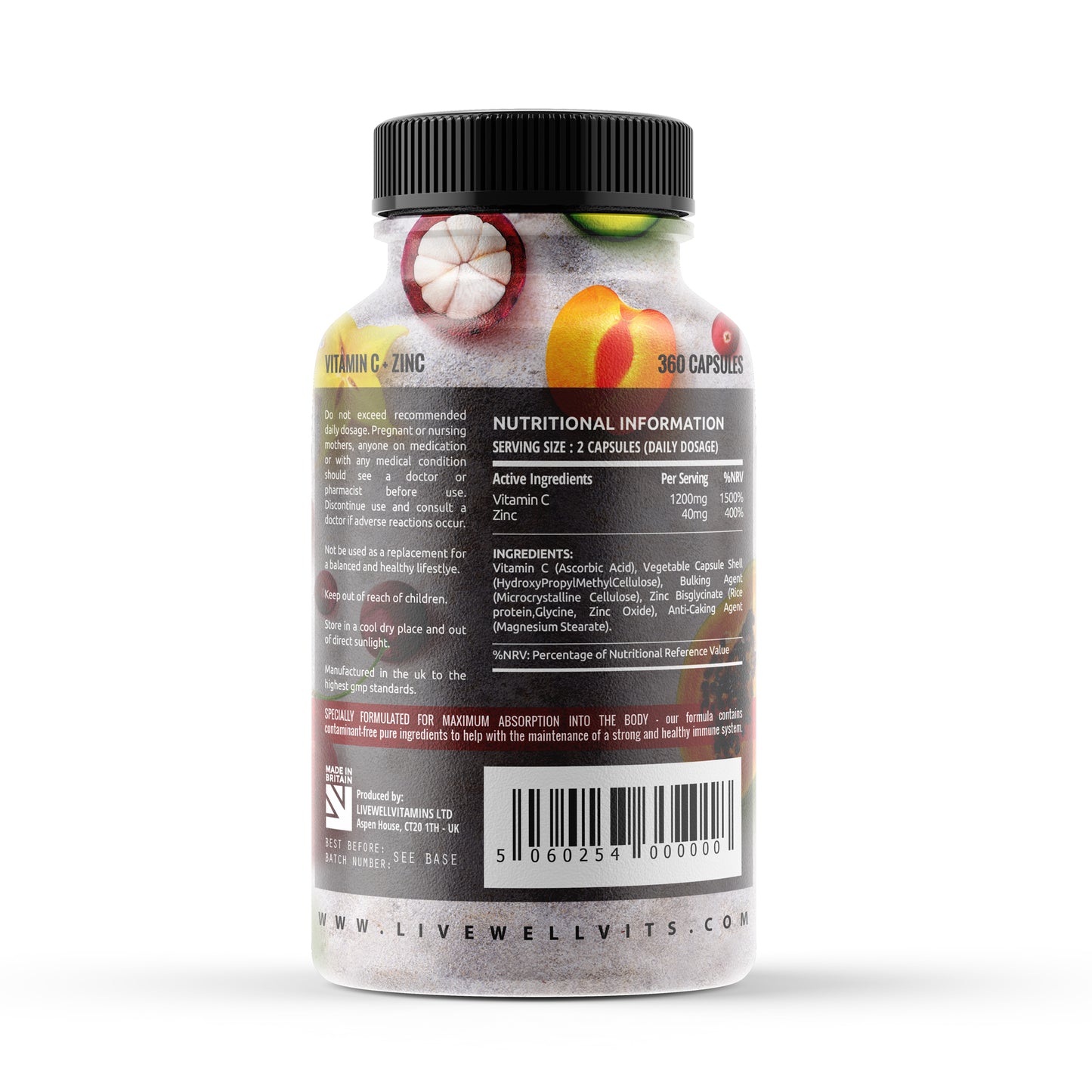 Vitamin C 1200mg + Zinc 40mg