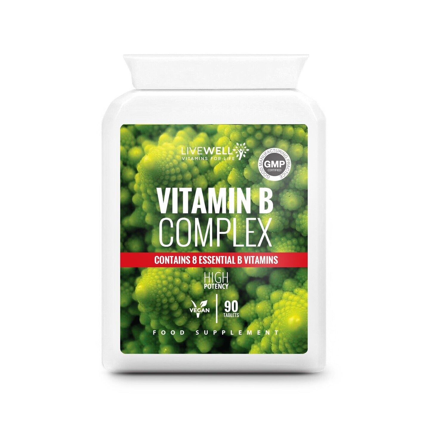 Vitamin B Complex Tablets - Biotin & Folic Acid - Energy, Tiredness, Immunity,