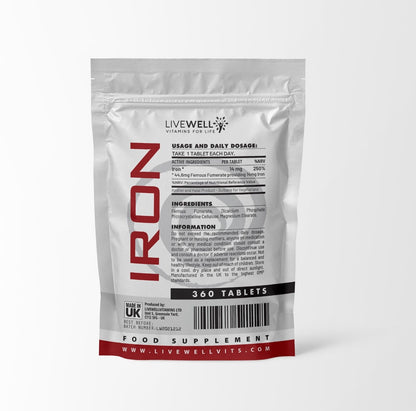 Iron 14mg Tablets | Pregnancy, Anaemic, Energy, Fatigue, Tiredness - Vegan