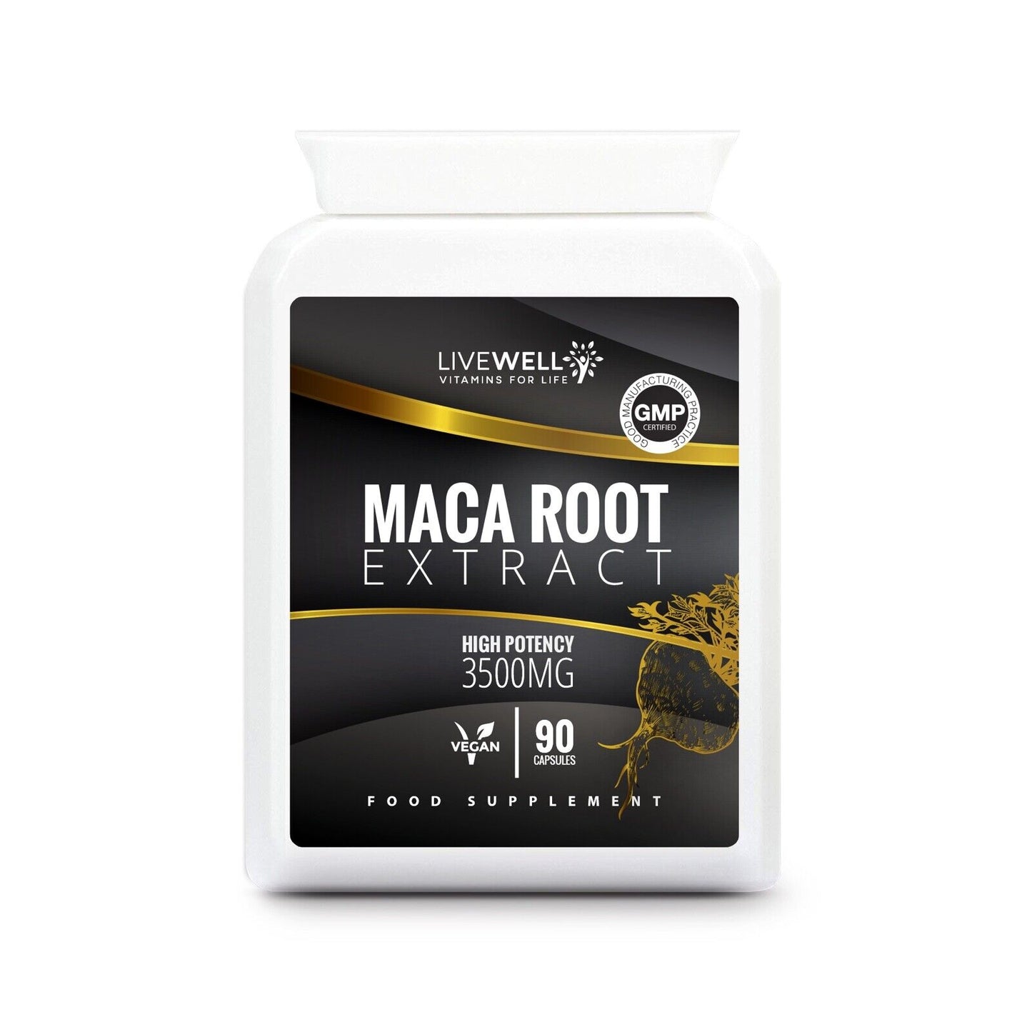 Maca Root 3500mg Vegan Capsules | Fatigue – Stamina – Energy – Natural tablets