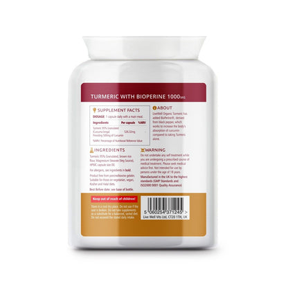 Turmeric - High Strength Capsules - Black Pepper - Anti-Inflammatory Tablets