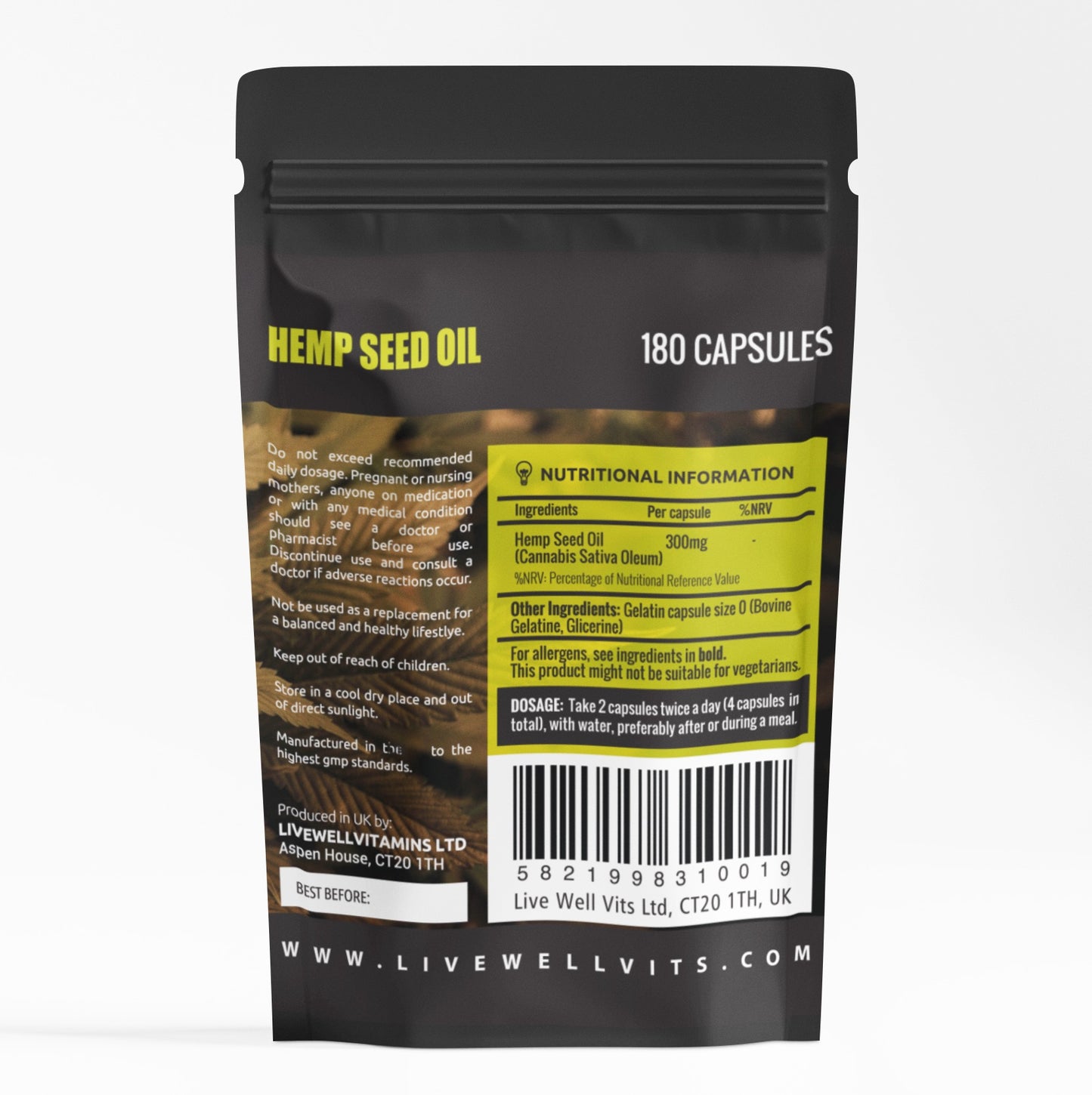 Hemp Seed Oil Capsules